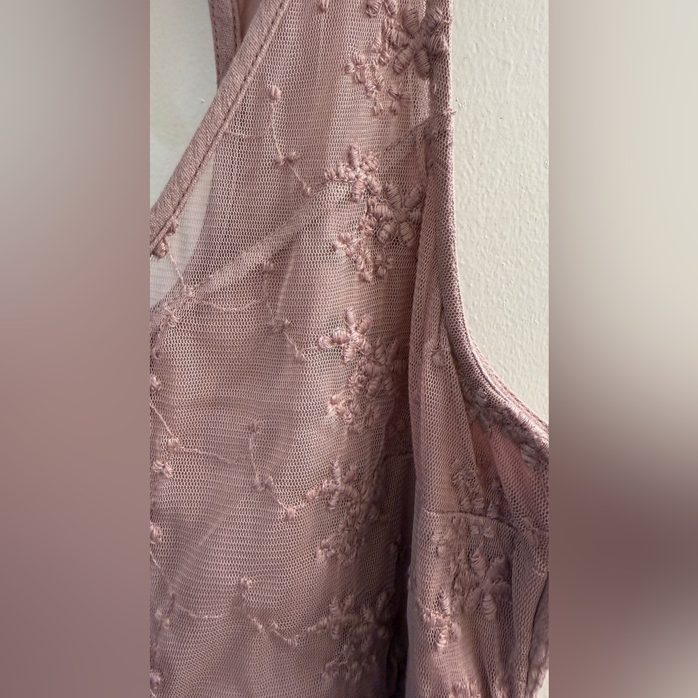 Abercrombie & Fitch Boho Embroidered Lace Mini Dress M - Picture 8 of 14